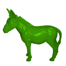 Resine Sculpture Ane Grande Vert ALOIS - S&C