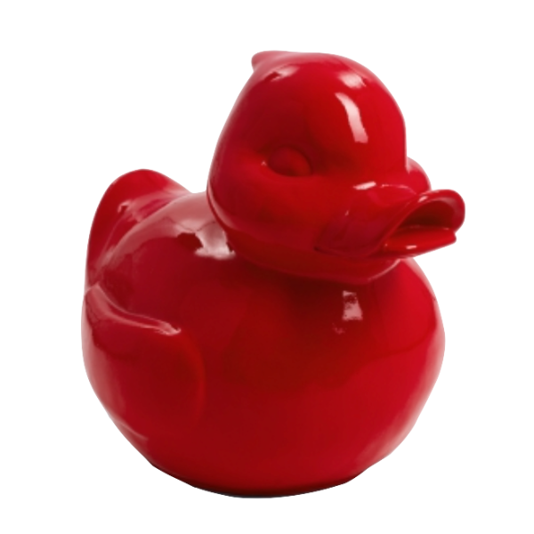 Resine Sculpture Canard 45CM Rouge LYSANDRE - S&C