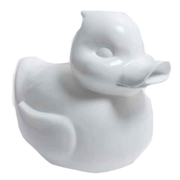 Resine Sculpture Canard 45CM Blanc MATHEO - S&C