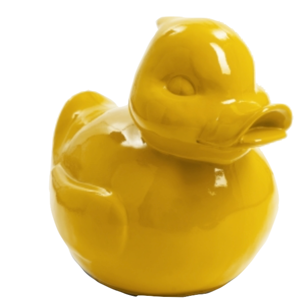 Resine Sculpture Canard 45CM Jaune BAISSEL - S&C