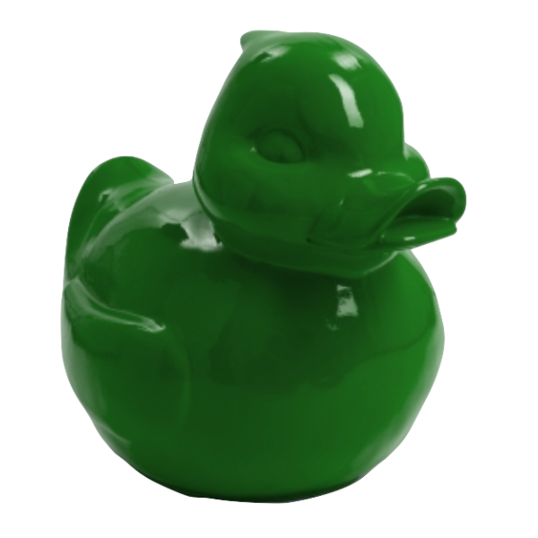 Resine Sculpture Canard 45cm Vert AELIN - S&C