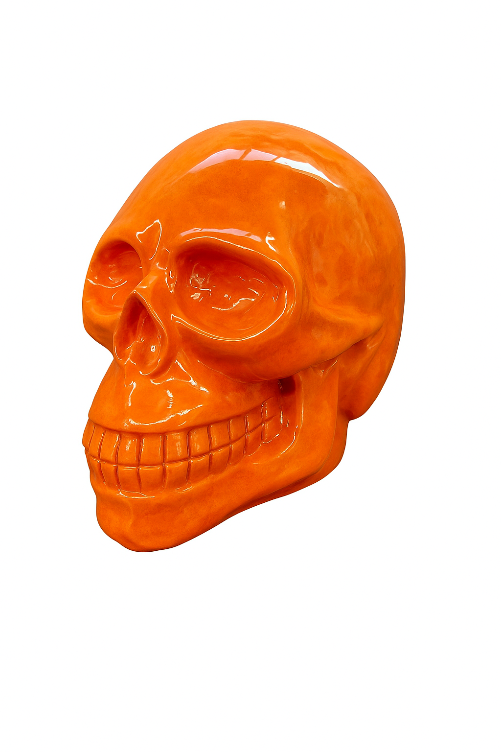 Resine Sculpture Crane 60CM Orange CLARIO - S&C