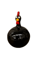 Resine Sculpture Poule Noir 40cm POLAM - S&C