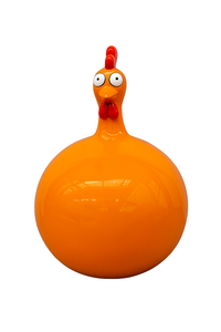 Resine Sculpture Poule Orange 40cm GRAMINA - S&C