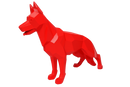 Resine Sculpture Chien Berger Allemand 120CM Rouge YOLOM - S&C