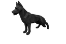 Resine Sculpture Chien Berger Allemand 120CM Noir BLAM - S&C