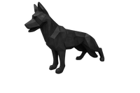 Resine Sculpture Chien Berger Allemand 120CM Noir BLAM - S&C
