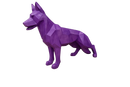 Resine Sculpture Chien Berger Allemand 120CM Violet PLUX - S&C