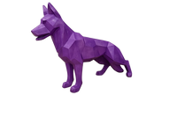 Resine Sculpture Chien Berger Allemand 120CM Violet PLUX - S&C