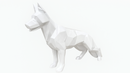 Resine Sculpture Chien Berger Allemand 120CM Blanc RUMIX - S&C