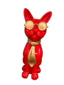 Resine Sculpture Chat 60CM Rouge BLINK - S&C