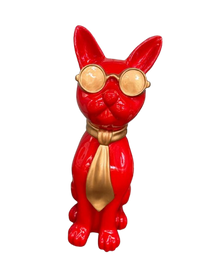 Resine Sculpture Chat 60CM Rouge BLINK - S&C