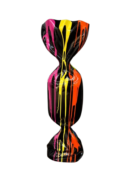 Resine Sculpture Bonbon Noir 100cm - S&C