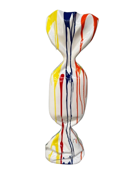 Resine Sculpture Bonbon Blanc 100cm - S&C