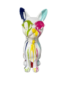 Resine Sculpture Chat 80CM Multi Coulure Blanc WILUS - S&C