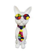 Resine Sculpture Chat 80CM Multi Blanc MORIX - S&C