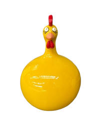 Resine Sculpture Poule Jaune 60cm ELVARE - S&C