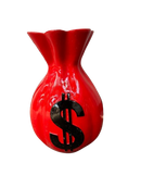 Resine Sculpture Sac Dollars Rouge 40cm - S&C