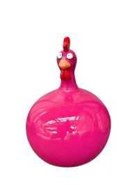 Resine Sculpture Poule Rose 40cm ERMIONE - S&C