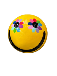 Resine Sculpture Smiley Fleurs  50cm - S&C