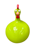 Resine Sculpture Poule Vert 60cm POMPON - S&C