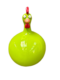 Resine Sculpture Poule Vert 60cm POMPON - S&C