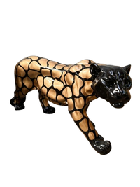 Resine Sculpture Panthère 80CM Or & Noir VITRAN - S&C
