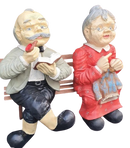 Resine Sculpture Vieux Couple 70cm- S&C