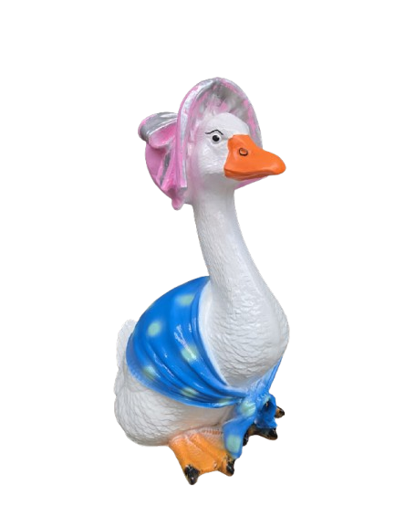 Resine Sculpture Oie Chapeau 40cm - S&C