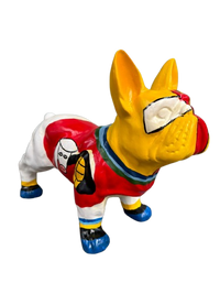 Resine Sculpture Chien Bouledogue Francais 45CM Picasso KAMISO - S&C