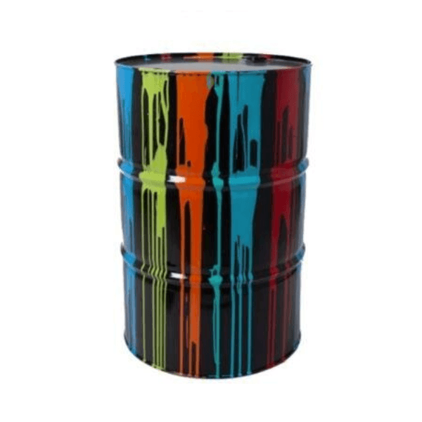Resine Sculpture Tonneau 90CM Multi Coulure Noir LORENZO - S&C