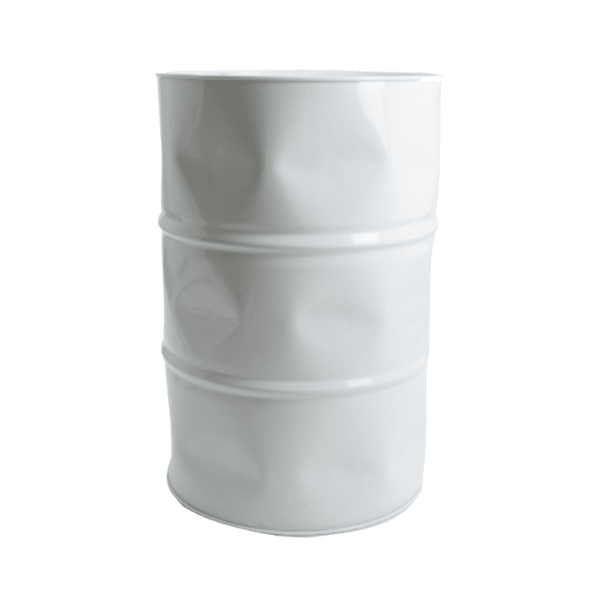 Resine Sculpture Tonneau Baril 90CM Blanc MATIS - S&C