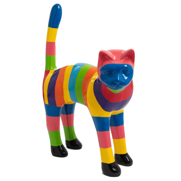 Resine Sculpture Chat 105CM Multicolore KALIN - S&C