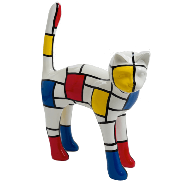 Resine Sculpture Chat 105CM Multicolore JIVAN - S&C