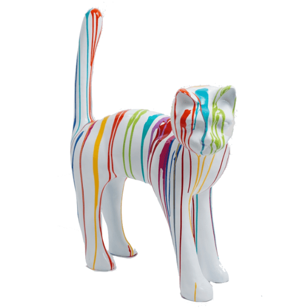 Resine Sculpture Chat 105CM Multicolore NOLAN - S&C