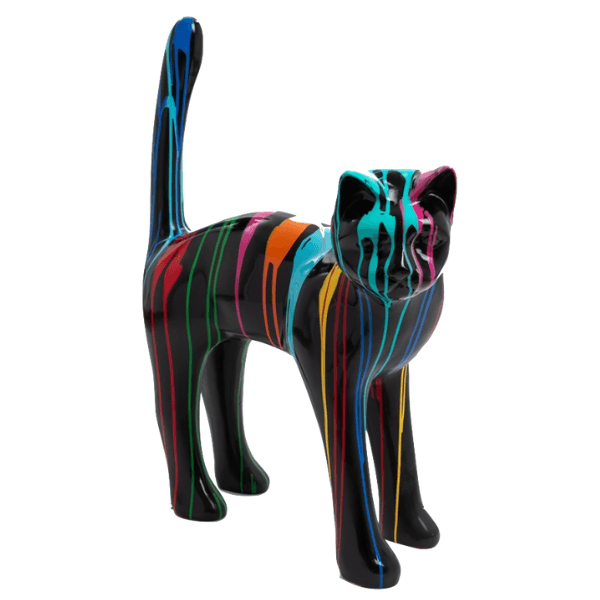 Resine Sculpture Chat 105CM Multicolore ELIOR - S&C