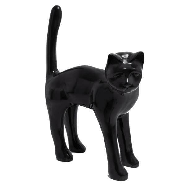 Resine Sculpture Chat 105CM Noir LUZEL - S&C