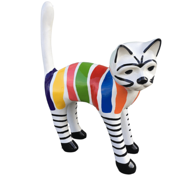 Resine Sculpture Chat 105cm Reglisse NALVINE - S&C