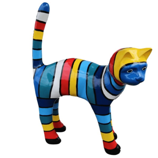 Resine Sculpture Chat 105CM Multicolore ZENOBIE - S&C