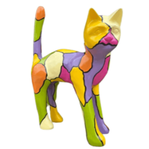 Resine Sculpture Chat 105CM Multicolore HILDEGARD - S&C