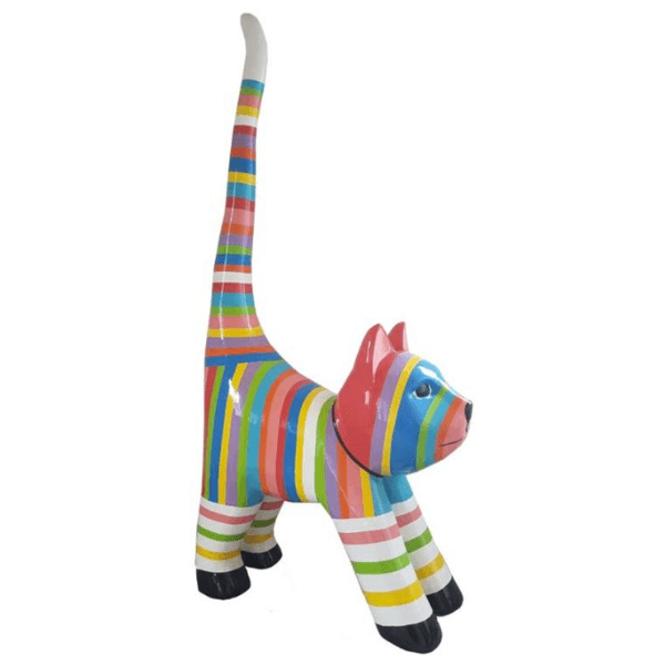 Resine Sculpture Chat 205CM Multicolore OLEK - S&C