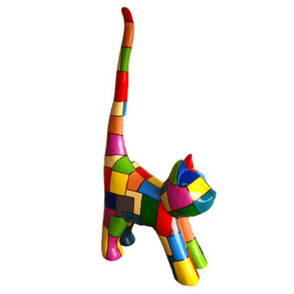 Resine Sculpture Chat 205CM Multicolore ZYLDAN - S&C
