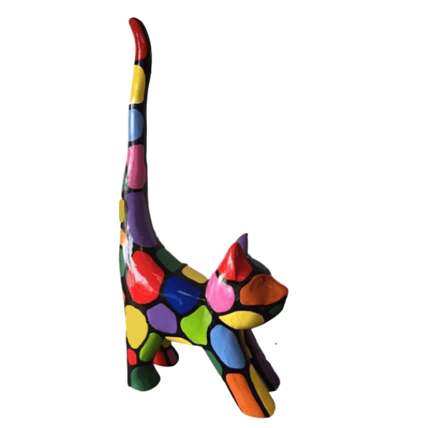 Resine Sculpture Chat 205CM Multicolore LYNOS - S&C