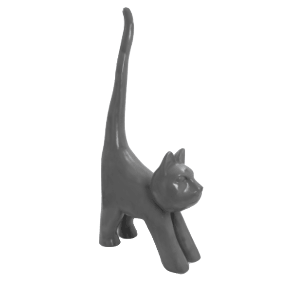 Resine Sculpture Chat 205CM Gris AELIANE - S&C