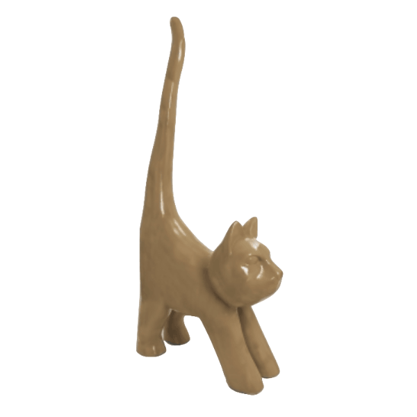 Resine Sculpture Chat 205 CM Marron NELIUS - S&C