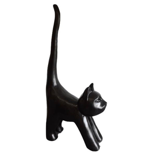 Resine Sculpture Chat 205CM Noir BELVY - S&C