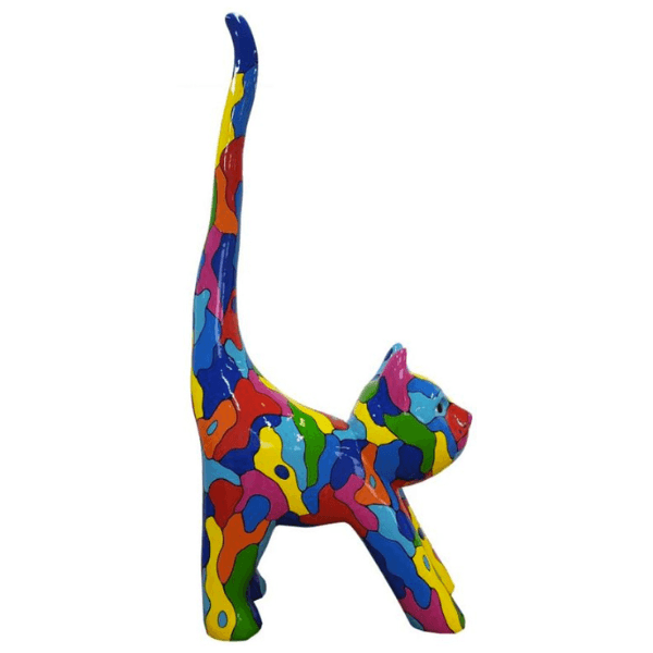 Resine Sculpture Chat 205 CM Multicolore YLANTH - S&C
