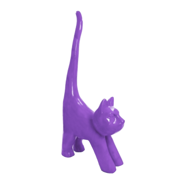Resine Sculpture Chat 205CM Violet KALEN - S&C