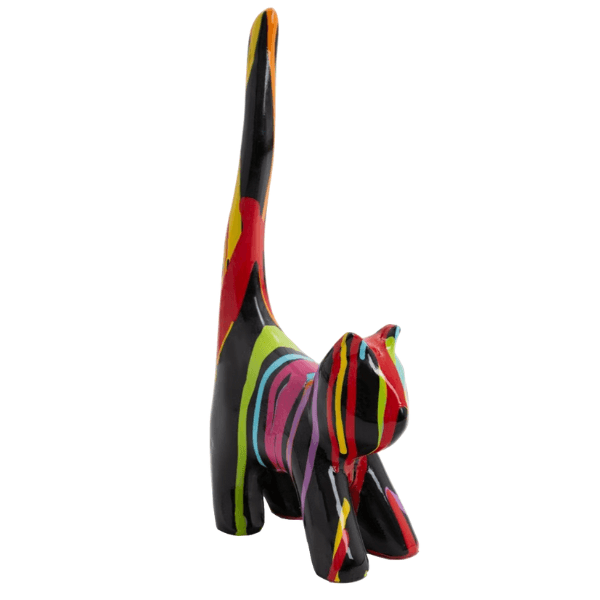 Resine Sculpture Chat 30CM Multicolore FENRIR - S&C