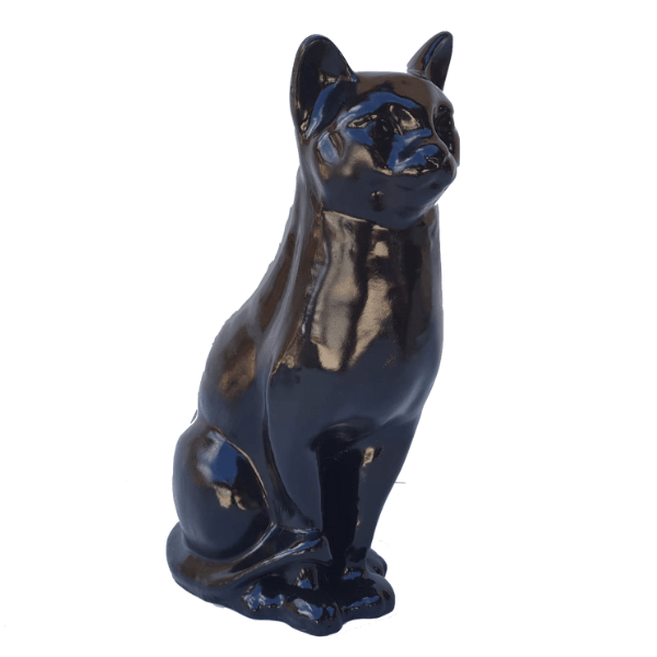 Resine Sculpture Chat 40CM Noir MATIS - S&C